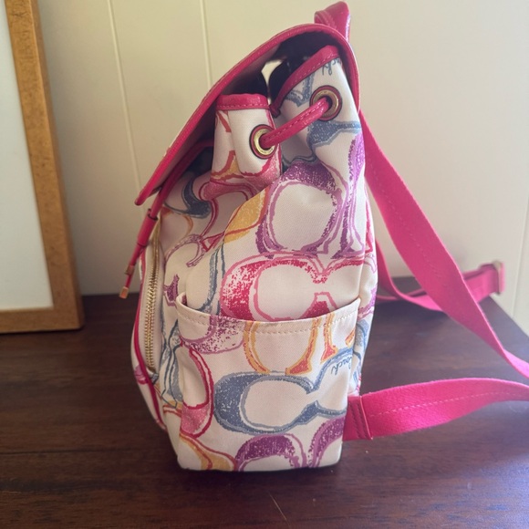 Coach Colorful Scribble C Backpack EUC - Picture 7 of 13